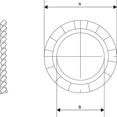 Serrated Washer External Diagram