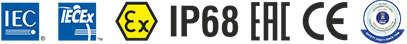 This Enclosure Accessory is Certified By IECEX ATEX EAC PESO CE and IP68